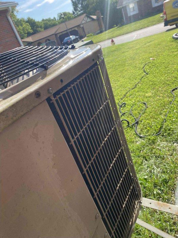 Completed annual cooling maintenance tune-up on residential HVAC system. Performed comprehensive inspection of indoor air handler unit including return air filter grille and outdoor condensing unit. Checked refrigerant pressures and levels, inspected all electrical connections, tested thermostat operation, and verified proper system functionality. System found operating within normal parameters with no refrigerant loss detected. All components cleaned and serviced per manufacturer specifications.