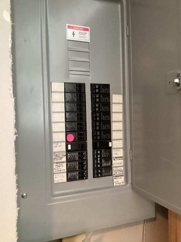 Completed rewiring of smoke alarm system throughout residential property. Installed new wiring runs from main electrical panel to multiple smoke detector locations, ensuring proper circuit protection and compliance with current electrical code requirements. Verified all connections at panel and detector locations for proper operation and safety.