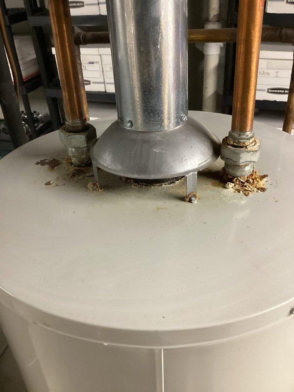 Completed installation of a 50-gallon gas tall water heater with all necessary connections and safety components. Installed a 3/4" ProPress pressure reducing valve to regulate incoming water pressure and protect the new system. All copper supply lines were properly connected using ProPress fittings to ensure leak-free joints, and gas connections were tested for safety compliance.