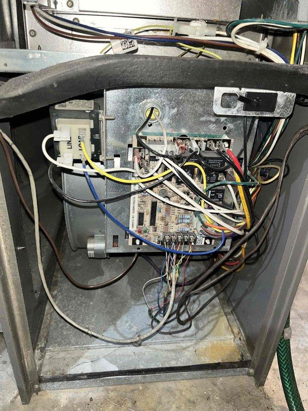 Completed comprehensive tune-up and maintenance service on two residential HVAC systems: one upstairs unit (5-7 years old) and one downstairs unit (10+ years old). Performed standard preventative maintenance procedures on both systems including inspection of electrical components, contactors, relays, and control boards; verified proper wiring connections and circuit integrity; inspected outdoor Lennox condenser unit including coil condition and fan operation; cleaned and evaluated all accessible components; tested system operations to ensure both units were functioning within manufacturer specifications. Both systems were found to be in operational condition and no immediate repairs were required at time of service.