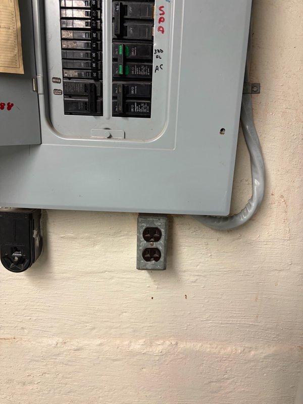 Completed electrical estimate for washer/dryer outlet installation in laundry area. Assessed existing electrical panel with Siemens circuit breakers and evaluated current wiring configuration and capacity for additional 240V dedicated circuit. Inspected existing electrical junction box and wiring bundles at proposed appliance location to determine feasibility of installation and identify any code compliance requirements for proper GFCI protection and grounding.