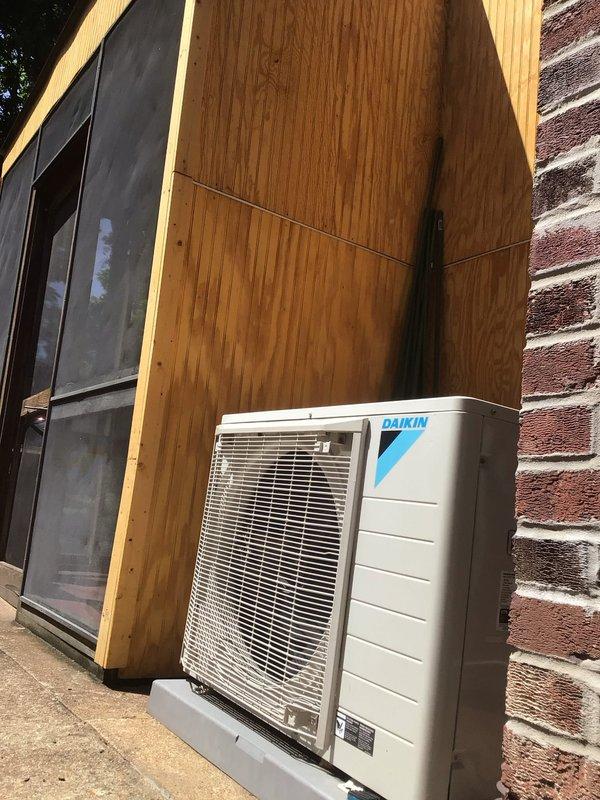 Responded to service call for thermostat error message indicating system not operational, though unit was still producing cold air. Performed diagnostic evaluation on 5-year-old Daikin condenser unit located at ground level and assessed thermostat functionality using digital temperature measurement equipment. Identified issue and provided recommendations for system restoration.