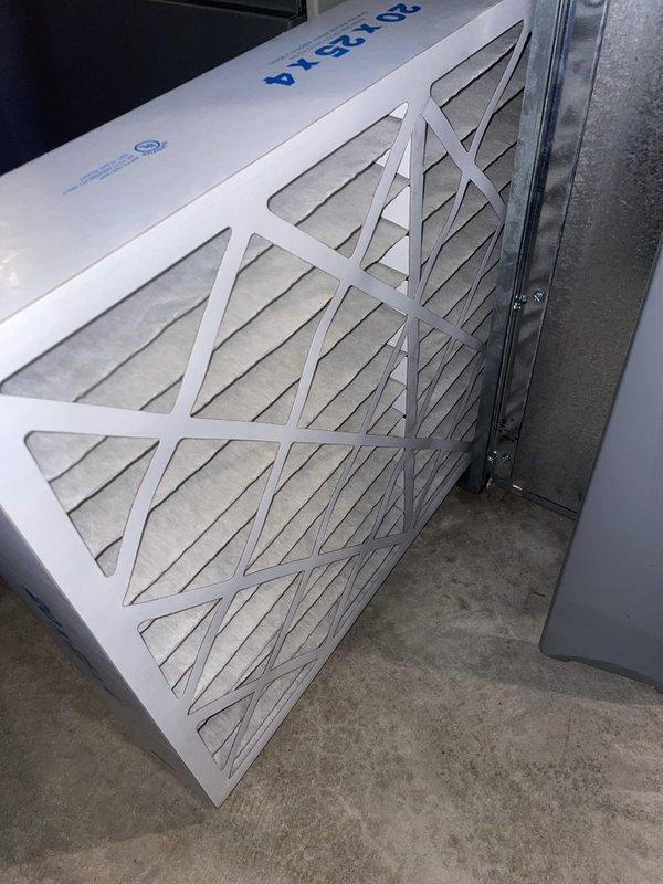 Responded to follow-up service call for frozen air conditioning unit. Performed diagnostic evaluation of system to identify cause of freezing condition. Documented equipment condition with photos showing furnace, ductwork, and air filtration components. Provided diagnostic findings to customer and advised that necessary repairs would require additional authorization to proceed.