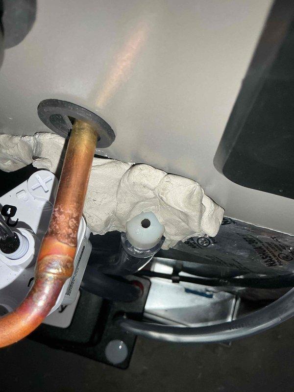 Completed callback for non-operational new HVAC installation. Installed new return base, 10KW heat kit, drain pan, wet switch, safety switch, disconnect, and whip. Reused existing thermostat and confirmed proper breaker installation. System tested and operational upon completion.