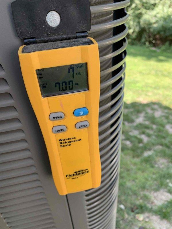 Replaced failed compressor on HVAC unit serial number 1924f06602 and installed new 30-amp fuse. Recovered refrigerant from system using recovery tank, removed defective compressor, and installed replacement unit from ladder access. Documented old and new compressor serial numbers per warranty requirements for 3-year labor coverage. System tested and operational upon completion.