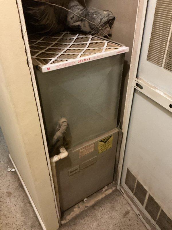 Responded to no cooling complaint with reported weak airflow. Upon arrival, performed system diagnostics on residential split system heat pump. Inspected outdoor condensing unit mounted on exterior wall and indoor air handler with upflow furnace configuration. Evaluated air filter condition, refrigerant levels, electrical connections at disconnect box, and condensate drain line operation. Verified proper airflow through supply and return ductwork. System brought back to normal operating parameters with adequate cooling capacity and airflow restored.