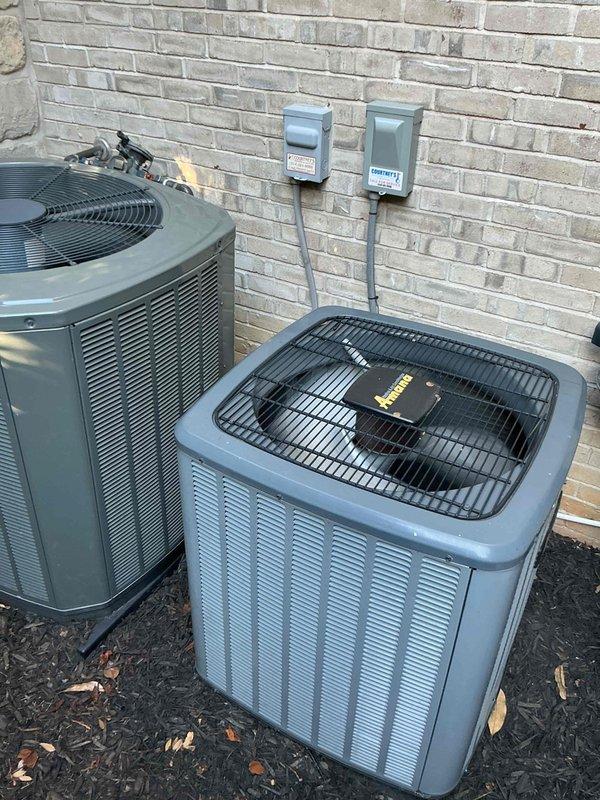 Responded to no cooling complaint on upper floor unit. Upon arrival, located outdoor condensing unit on left side of home and indoor air handler in utility closet. Diagnosed system and found unit not operating properly, causing warm air distribution to upper level. Instructed customer to turn off AC unit while leaving fan running to maintain air circulation until repairs could be completed. System requires further repair work to restore cooling function.