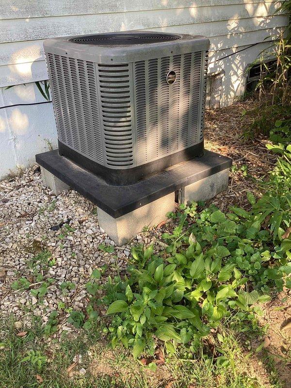 Responded to no cool call on Ruud outdoor condensing unit located on side of home. Customer reported AC blowing cool but not achieving adequate temperature throughout home and suspected low refrigerant charge. Customer had previously cleaned evaporator coil and blower assembly prior to service visit. Upon arrival, performed complete system diagnostic including temperature differential measurements, visual inspection of outdoor unit, and thermostat functionality check. Thermostat displaying 78°F at time of service. Conducted refrigerant charge analysis and pressure testing to determine if system was operating within manufacturer specifications. Evaluated airflow, compressor operation, and overall system performance to identify root cause of insufficient cooling capacity.