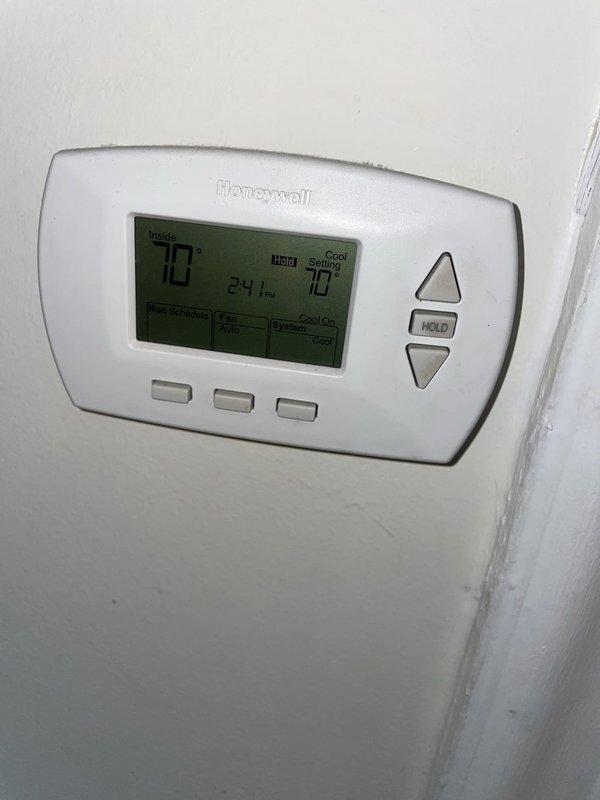 Responded to no cooling complaint affecting upstairs area on 18-year-old Comfortmaker system. Upon arrival, verified thermostat was calling for cooling with setpoint at 78°F and indoor temperature reading 70°F. Inspected air handler and found failed control board preventing unit operation. Checked electrical connections at terminal strip and confirmed proper 120V supply to unit. Replaced defective control board, restored power, and tested system operation. Verified proper cooling cycle initiation, confirmed airflow at all upstairs vents, and ensured thermostat communication with equipment. System operating normally at time of departure with adequate airflow restored to upstairs area.