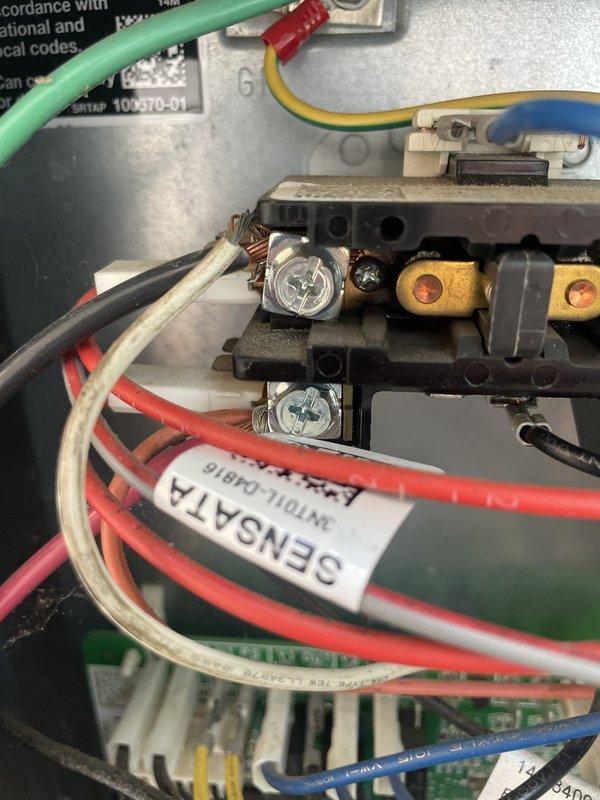 Responded to no cooling call on 8-year-old Lennox system located in attic. Upon arrival, confirmed thermostat was in off mode and displaying 78°F indoor temperature with 57% humidity. Inspected unit electrical panel and terminal connections, finding all wiring secure with proper color coding and labeling intact. Verified control board connections, including sensor wiring and power distribution at terminal block. System operational after thermostat mode adjustment and cycle testing performed successfully.