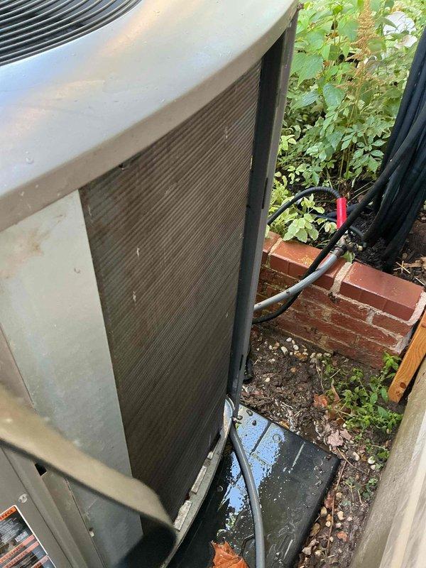 Completed comprehensive cooling tune-up on 4-year-old outdoor AC unit. Performed standard maintenance protocol including inspection of condenser unit, blower wheel assembly, and all major components. Blower wheel showed moderate dust accumulation which was addressed during service, and UV light inspection was conducted as requested.