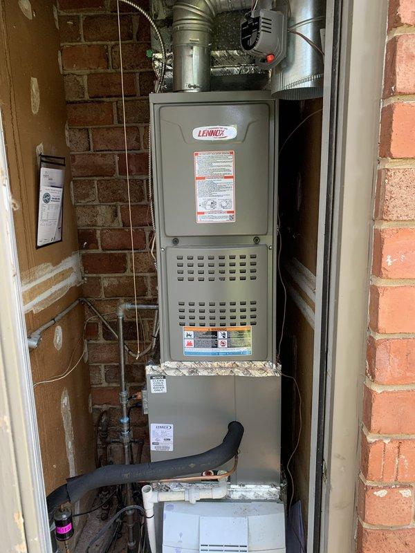 Replaced evaporator coil for sunroom HVAC system located in exterior closet. Uninstalled existing furnace to access coil, then reconfigured gas line, electrical connections, and sheet metal ductwork during reinstallation. System restored to proper operation with temporary cooling maintained throughout service due to multiple systems in residence.