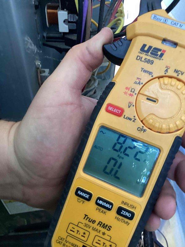 Replaced flexible gas line inside furnace with code-compliant black iron piping and installed kill switch for improved safety. Completed scheduled air conditioning maintenance including system inspection and performance testing. Temperature and electrical readings confirmed proper system operation with supply air temperature at 50.1°F and electrical measurements within normal parameters.