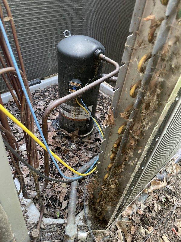 Replaced defective crankcase heater on Carrier outdoor condensing unit serial number 1816E00713. Removed existing failed component, installed new crankcase heater with proper electrical connections, and verified secure mounting and proper operation. Retained original part per customer request for warranty documentation.