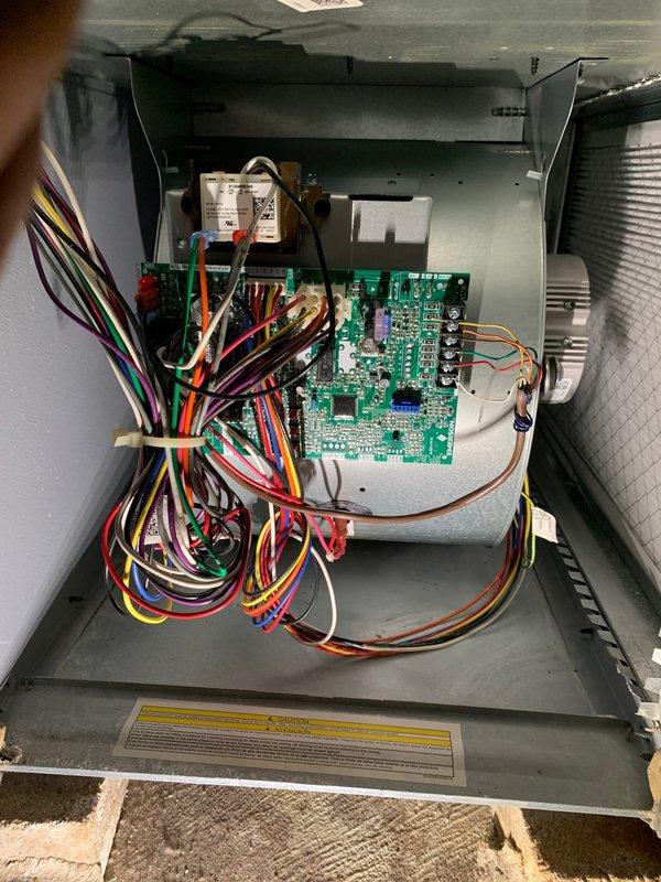 Completed comprehensive cooling maintenance tune-up on Inter-City Products air conditioning unit, model ACS8244B1, serial number L95B646972, utilizing R22 refrigerant. Inspected manufacturer's data plate specifications, verified electrical components and control board connections within the unit's control panel, and confirmed system operational status. All components were found functioning properly with no deficiencies noted.