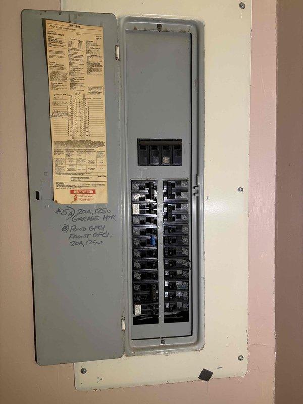 Conducted comprehensive electrical assessment for installation of three or more new outlets. Documented existing 200-amp main service panel configuration, noting current circuit breaker arrangement, service entrance conductor routing, and available capacity for additional branch circuits. Evaluated panel condition, wire management, and determined feasibility for expanding electrical distribution system to accommodate requested outlet installations.
