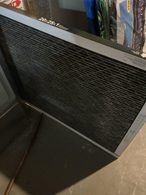 Completed preventive maintenance tune-up on 2016 outdoor air conditioning unit. Performed comprehensive system inspection, removed access panel to evaluate internal components, and documented heavily soiled evaporator coil with significant dirt and debris accumulation restricting airflow between fins. Inspected refrigerant lines, copper tubing connections, and heat exchanger assembly for proper operation and visible defects.