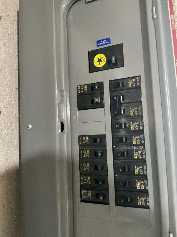 Responded to utility company notification regarding a hot meter socket requiring repair or replacement on the exterior south side of the residence. Conducted thorough inspection and assessment of the existing electrical service equipment, including the main electrical panel and meter socket connection. Documented current conditions of the main service panel, circuit breaker configuration, and overall electrical system integrity through photographic evidence to support estimate preparation for necessary repairs to bring the meter socket into compliance with utility company requirements.