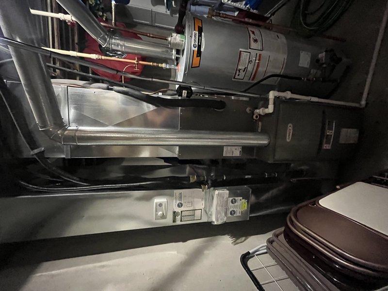 Replaced failed evaporator coil with new 25N25 unit on Lennox furnace system. Removed and disposed of old coil, installed replacement evaporator coil, connected refrigerant lines, and verified proper system operation. Unit tested and operational upon completion.