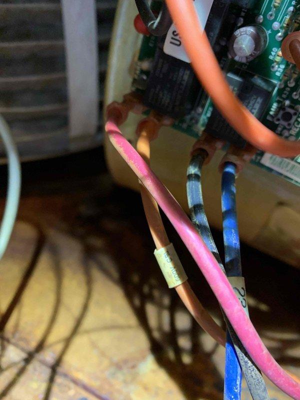 Replaced defective control board on HVAC system. Motor was also available as backup if needed during repair, but board replacement resolved the issue. Removed and discarded failed component, restored system to proper operation, and documented electrical connections and equipment condition with photos.