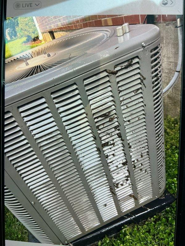 Responded to follow-up service call for frozen air conditioning system. Upon arrival, performed comprehensive diagnostic assessment of both indoor and outdoor components. Inspection revealed heavily restricted airflow due to significant dust and debris accumulation on return air grille, which contributed to system freeze-up condition identified during previous visit. Cleaned and cleared ventilation grille to restore proper airflow. Inspected outdoor condensing unit and verified operational status of compressor and fan assembly. System airflow restored to manufacturer specifications, allowing unit to operate within normal temperature parameters without freezing.