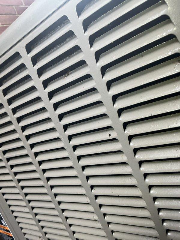 Completed first annual cooling system maintenance on Lennox unit installed last summer. Performed comprehensive AC tune-up including inspection of all major components, replaced air filter showing accumulated dust and debris, verified proper airflow through condenser grille, and confirmed system operational status. All maintenance items completed per manufacturer specifications with unit operating within normal parameters.