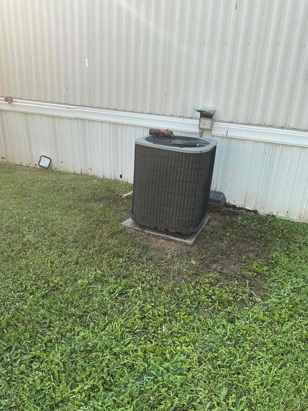 Responded to callback for cooling system blowing warm air on unit over 10 years old located in side yard. Upon arrival, performed diagnostic inspection of outdoor condenser unit and associated components. Identified operational issue affecting cooling capacity. Completed necessary repairs to restore proper system function and verified unit cycling correctly with adequate airflow through condenser coils. System tested and confirmed returning to normal cooling operation.