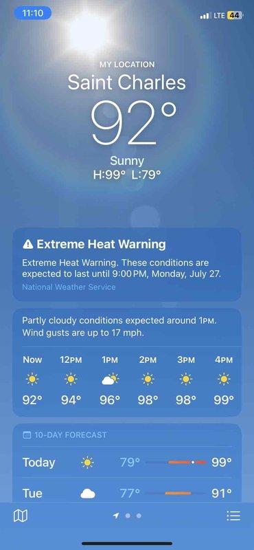 Arrived on-site following previous day's diagnostic where system was found frozen. Performed system evaluation under extreme heat conditions with ambient temperatures reaching 99°F. Utilized Fieldpiece SMAN manifold gauge to assess refrigerant pressures and temperatures on R-410A system, recording high-side pressure at 336.1 PSIG with superheat at 161°F and subcooling readings. Documented system operating parameters and current conditions for repair recommendations, which will require additional authorization to proceed.
