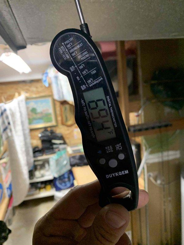 Responded to no cooling complaint on 7-year-old residential air conditioning system. Upon arrival, performed temperature diagnostics at supply and return registers. Measured supply air temperature at 53°F and temperature differential of 25°F across the system, indicating the unit was operating within normal parameters and cooling effectively. System found to be functioning properly with adequate airflow and appropriate temperature split, suggesting no mechanical issues present at time of service call.