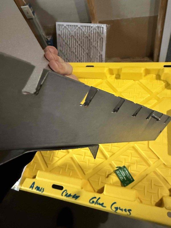 Responded to service call for AC unit producing loud noise during startup and shutdown cycles. Performed system inspection and replaced air filter in the air handler unit, installing new pleated filter into the yellow filter housing. Addressed insulation concerns around metal ductwork components to reduce vibration and noise transmission during compressor cycling.