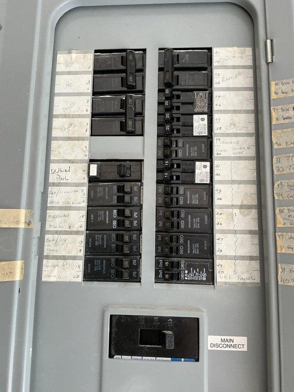 Responded to service call for non-functional garbage disposal switch. Inspected double-gang switch plate at kitchen backsplash and verified electrical panel circuit breaker configuration. Troubleshot 12-5 switch circuit, identified issue, and restored proper operation to garbage disposal control switch.