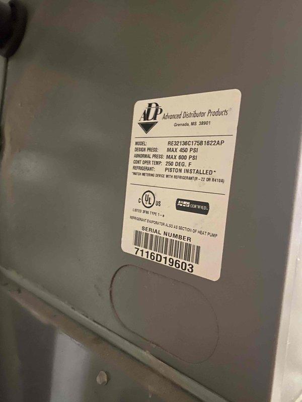 Completed cooling maintenance on two ground-level HVAC units located on sides of home. Performed comprehensive tune-up service including inspection of electrical components, capacitors, control boards, and refrigerant systems on both units. Verified proper operation of all systems, documented equipment specifications including Advanced Distribution Products model RE32136C175B1622AP with piston metering device, and confirmed units are functioning within manufacturer specifications.