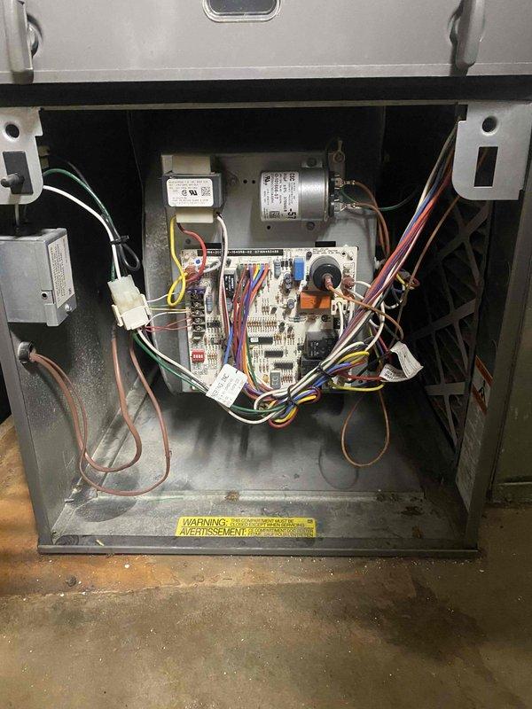 Completed cooling maintenance on two ground-level HVAC units located on sides of home. Performed comprehensive tune-up service including inspection of electrical components, capacitors, control boards, and refrigerant systems on both units. Verified proper operation of all systems, documented equipment specifications including Advanced Distribution Products model RE32136C175B1622AP with piston metering device, and confirmed units are functioning within manufacturer specifications.