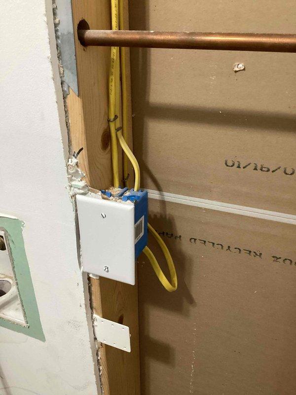 Provided electrical estimate to correct improper wiring installed by previous homeowners who had capped off basement laundry room outlets and illegally extended power from that circuit to supply the master bedroom. The scope includes removing the unauthorized wiring, restoring proper dedicated 12-4 circuit for basement laundry appliances, and establishing code-compliant electrical service to the master bedroom on an appropriate circuit, allowing the washer and dryer to be safely relocated back to their intended basement location.