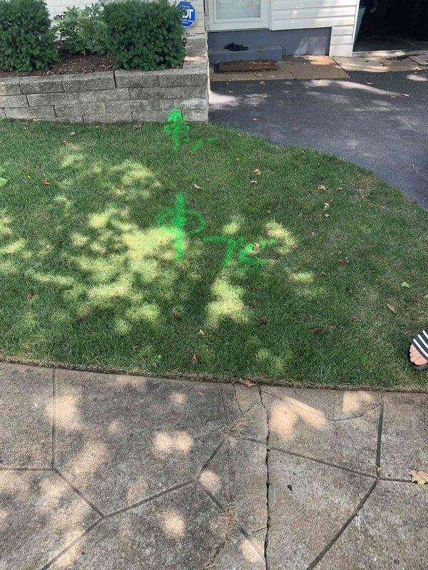 Performed video camera inspection of sewer lateral system to assess condition and identify potential issues. Utility markings were placed on lawn to indicate location of sewer line, and comprehensive camera documentation was completed of the underground sewer system from access point through the lateral connection.