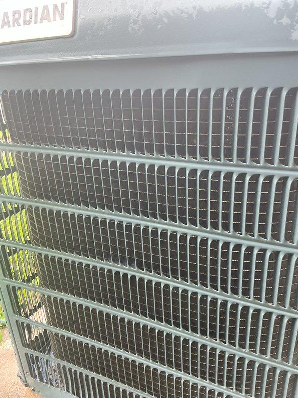 Completed comprehensive cooling maintenance tune-up on 10-year-old Guardian HVAC system. Performed standard maintenance protocol including inspection of outdoor condenser unit with protective grille and coils, verified proper operation of condensation drainage, and inspected indoor furnace unit control board and electrical connections. System found to be operating within normal parameters; addressed previous concern regarding furnace leak and confirmed no active moisture issues present at time of service.