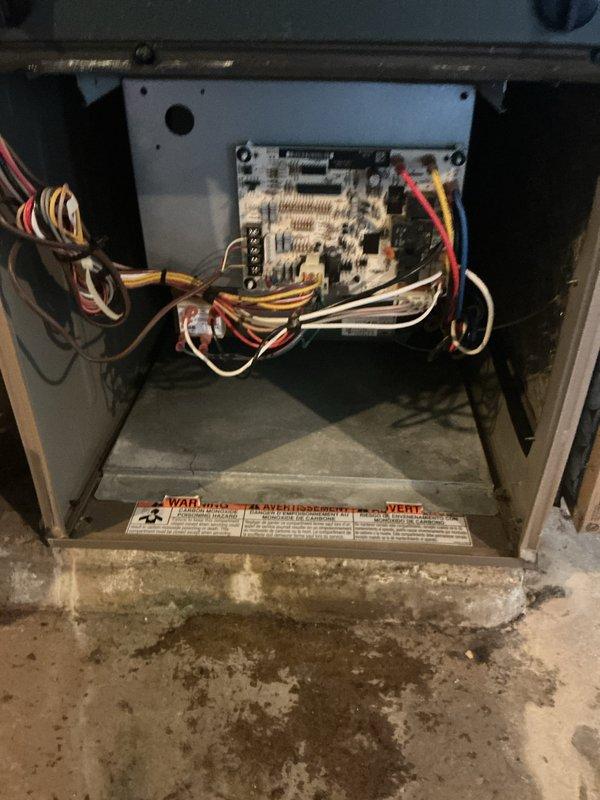 Completed comprehensive cooling maintenance tune-up on 10-year-old Guardian HVAC system. Performed standard maintenance protocol including inspection of outdoor condenser unit with protective grille and coils, verified proper operation of condensation drainage, and inspected indoor furnace unit control board and electrical connections. System found to be operating within normal parameters; addressed previous concern regarding furnace leak and confirmed no active moisture issues present at time of service.