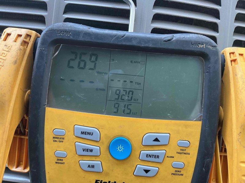Completed compressor replacement on HVAC unit. Removed failed compressor, installed new replacement unit, reconnected refrigerant lines and electrical connections, and performed system diagnostics. Documented old and new compressor serial numbers with photographs per protocol, retained old compressor, and verified system operational parameters upon completion.