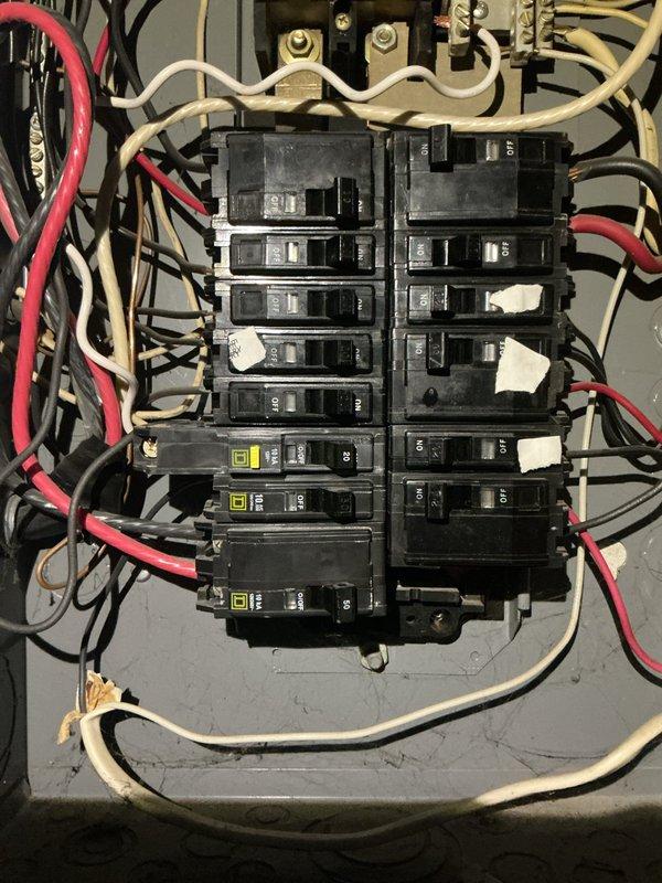 Installed Square D GFCI circuit breaker in existing residential electrical panel. Verified proper wire connections to bus bars, ensured secure terminations of hot, neutral, and ground conductors, and tested breaker functionality upon completion.