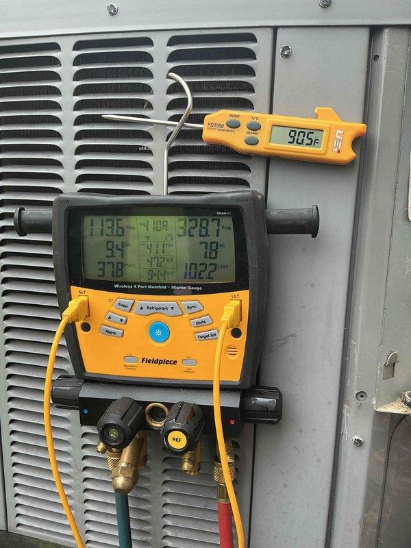 Completed comprehensive cooling system tune-up on 10-year-old air conditioning unit. Performed full system diagnostics including temperature differential measurements, refrigerant pressure analysis, and airflow verification. Installed new air filter with pleated media, tested all electrical components, and confirmed system operating within manufacturer specifications with no issues detected.