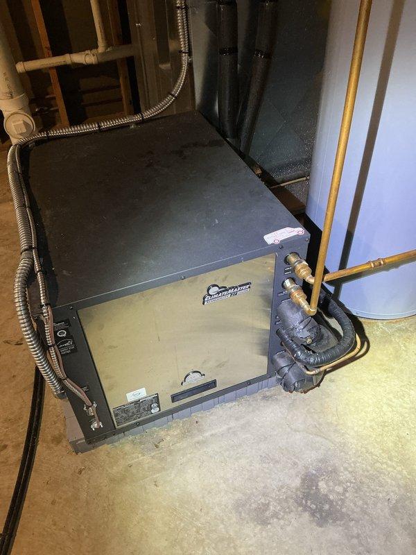 Responded to service call regarding significantly increased utility bills following home purchase. Customer reported monthly costs increased from $250 to $600 compared to previous owners and had no prior experience operating geothermal systems. Performed comprehensive system inspection of Lennox geothermal heat pump installation to verify proper operation and installation specifications.

Inspected geothermal heat pump unit, ductwork connections, and refrigerant lines in mechanical room. Verified all copper piping connections were secure and properly insulated. Checked electrical connections, conduit routing, and safety controls for compliance with manufacturer specifications. Examined air handler integration and duct system for proper airflow and distribution. Assessed thermostat programming and operational settings.

Provided detailed customer education on geothermal system operation, including proper thermostat programming, seasonal settings, and efficiency optimization techniques. 