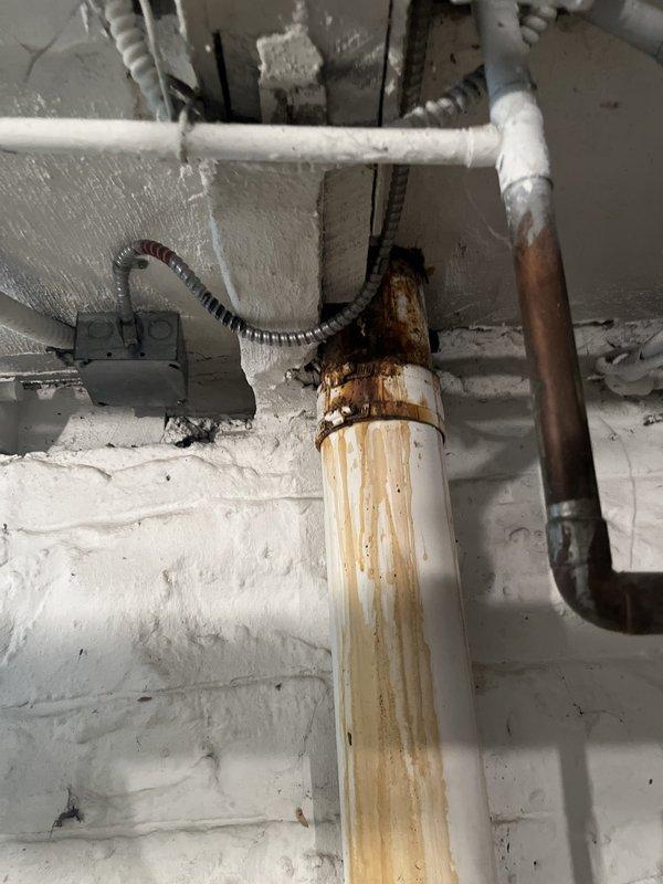 Replaced non-functional 40+ year old gas water heater with new 40-gallon State Proline gas water heater in basement utility area. Removed existing unit showing signs of age and failure, installed replacement tank with proper gas line connections, water supply lines, and venting system per manufacturer specifications and local code requirements. Tested all connections for leaks, verified proper combustion and venting operation, and ensured system functionality upon completion.