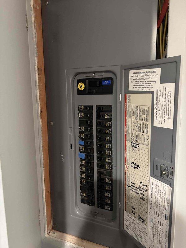 Responded to reported power outages and flickering lights at residential property. Performed comprehensive inspection of electrical service panel, including main breaker, branch circuit breakers, service entrance conductors, and all panel connections. Verified proper torque on all terminal connections, inspected for signs of overheating or arcing, and confirmed proper operation of main and branch circuit breakers. All circuits tested and found operational with no loose connections or damaged components identified.