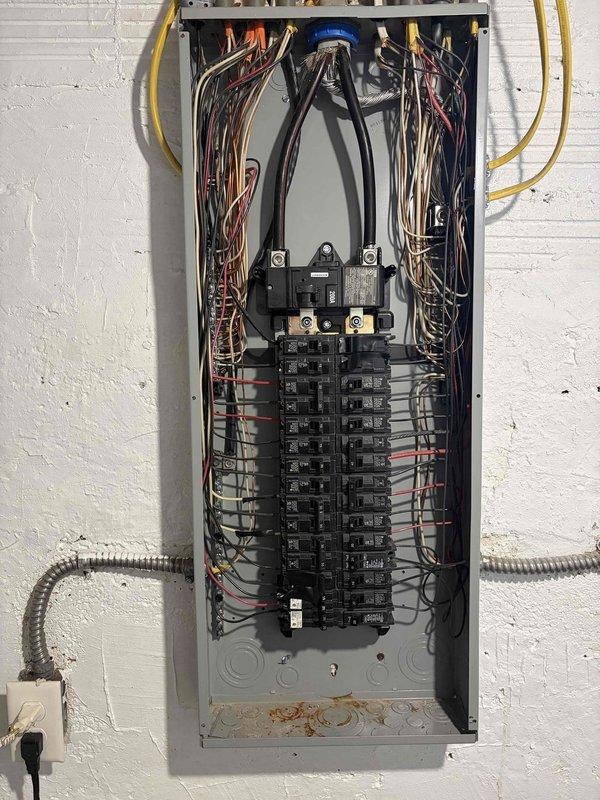 Installed dedicated electrical circuit for new mini split HVAC system in sunroom. Ran appropriate gauge wiring from main electrical panel through ceiling joists to designated location, ensuring proper routing and support per code requirements. Coordinated installation to allow HVAC contractor to complete final system connections and startup.