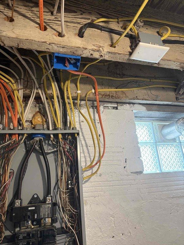 Installed dedicated electrical circuit for new mini split HVAC system in sunroom. Ran appropriate gauge wiring from main electrical panel through ceiling joists to designated location, ensuring proper routing and support per code requirements. Coordinated installation to allow HVAC contractor to complete final system connections and startup.