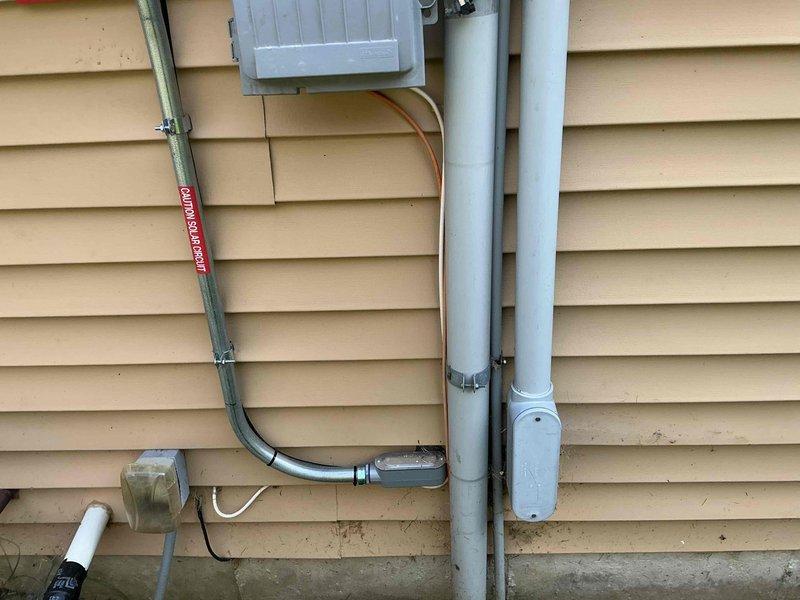 Responded to reported issue of two upstairs lights not functioning after bulb replacement. Inspected electrical panel and circuit breakers to diagnose potential breaker malfunction affecting upstairs lighting circuits. Additionally, installed ceiling fan as requested to complete fixture upgrades.