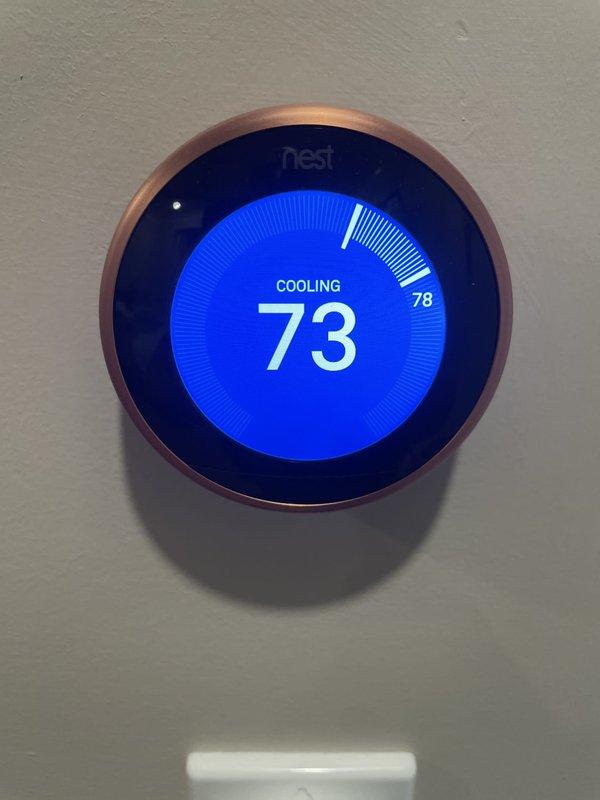 Responded to no cooling complaint on residential system with Nest thermostat showing 73°F actual vs 78°F setpoint. Inspected outdoor unit electrical components including capacitors, contactor, and wiring connections. Diagnosed cooling system failure, documented equipment condition with photos, and provided repair estimate to restore proper operation on both units.