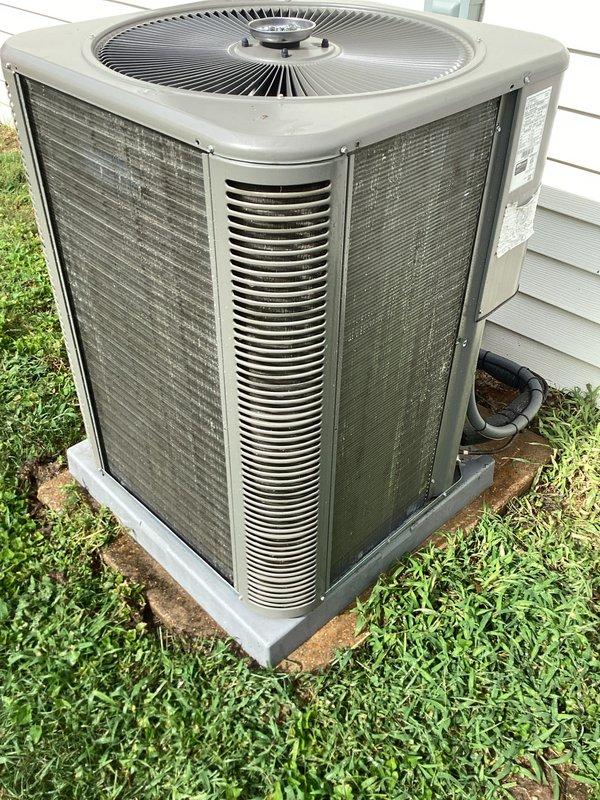 Completed routine cooling season tune-up on 1-year-old Lennox system. Performed comprehensive inspection of outdoor condenser unit and electrical control components, verified proper operation of control boards and power supply modules, checked all electrical connections and wiring integrity, inspected fan motor and grille assembly, and confirmed system is operating within manufacturer specifications. Unit found in good working condition with normal wear for age.