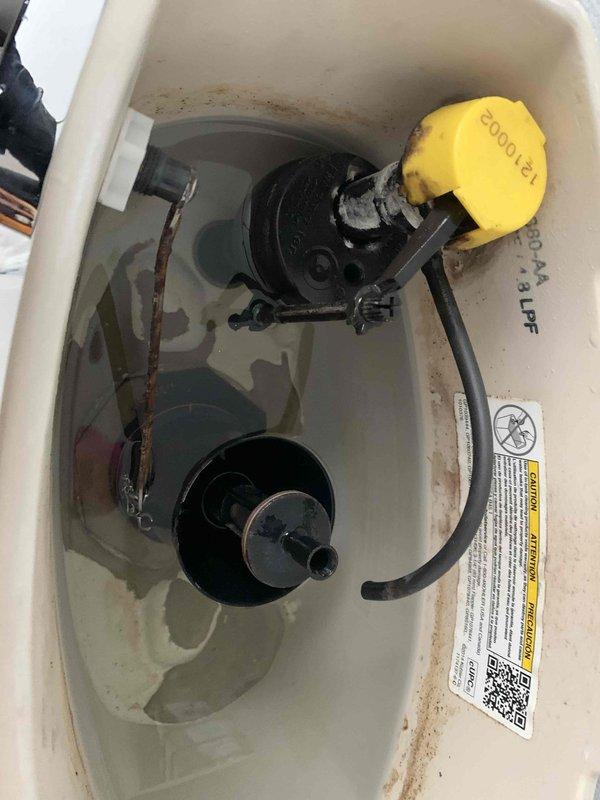 Responded to service call for multiple plumbing issues including shower and sink drain blockages, malfunctioning outdoor spigots, and hissing toilet. Successfully cleared shower drain obstruction by removing accumulated hair and organic debris using drain snake and manual extraction methods. Disassembled and cleaned drain assembly, including perforated strainer and rubber gasket components. Inspected toilet tank mechanism and identified source of hissing noise related to fill valve operation. Evaluated front and rear exterior hose bibs; rear spigot handle turned but failed to deliver water flow, indicating internal stem or seat failure requiring repair. Documented all findings with photographic evidence showing extracted drain debris, exposed drain components with plumbing tools in place, and interior toilet tank mechanisms including flush valve, fill valve with float assembly, and connecting hardware. All accessible drain clearing work completed; additional repairs recommended for non