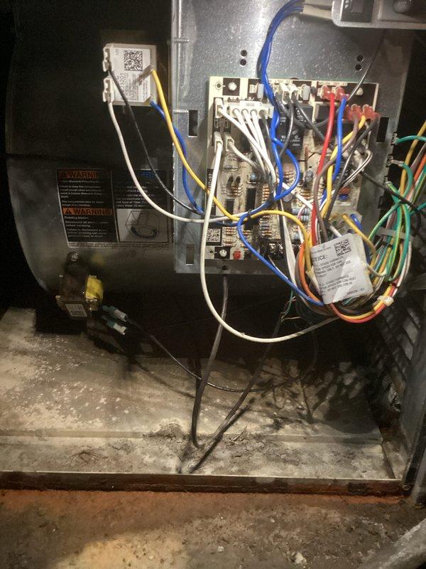 Completed comprehensive AC tune-up on 9-year-old Lennox system per customer request. Performed full system inspection including electrical connections, control board operation, and gas valve functionality. Inspected and documented 16x25x1 air filter showing moderate dust accumulation; all components found operating within normal parameters with no issues identified.